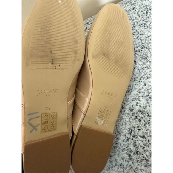 J. Crew Mary Jane mules CA763 Nude Patent Crystal Buckle Embellished 7.5 - Picture 4 of 5